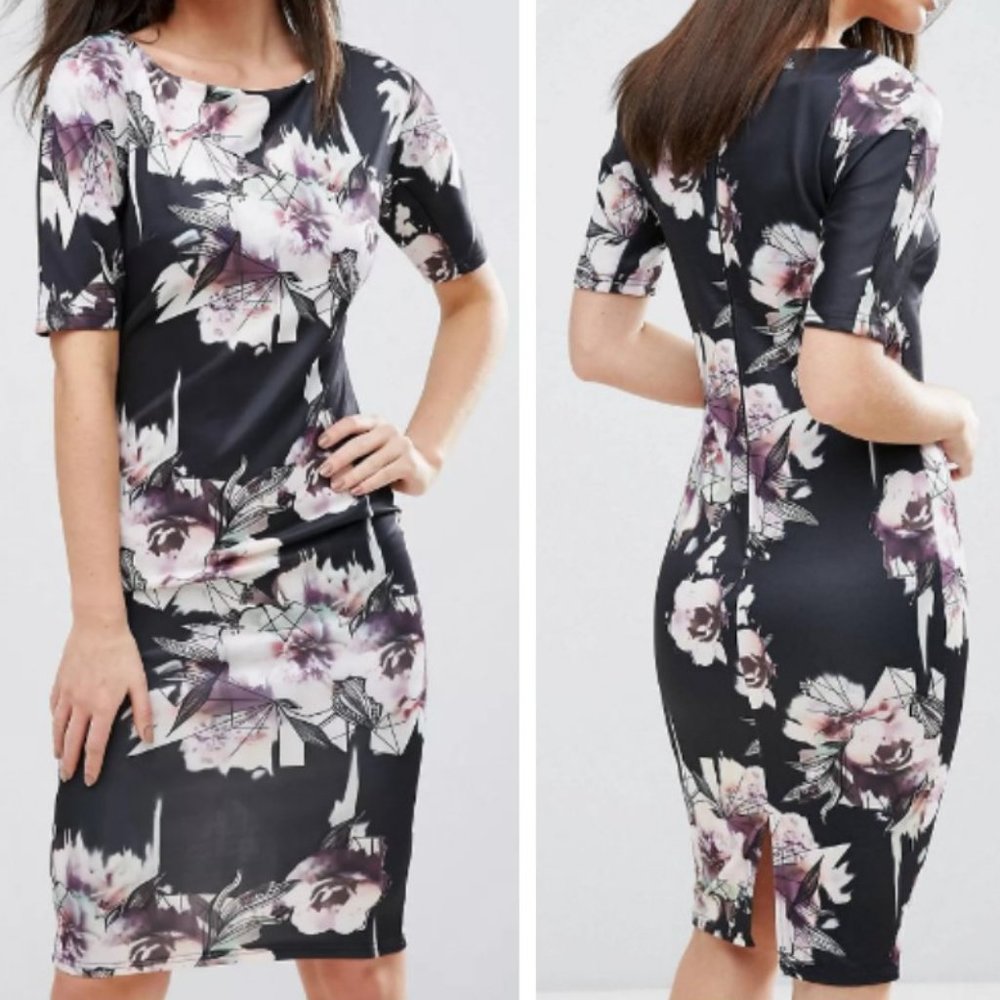 NWOT AX Paris Beautiful Midi Floral Dress